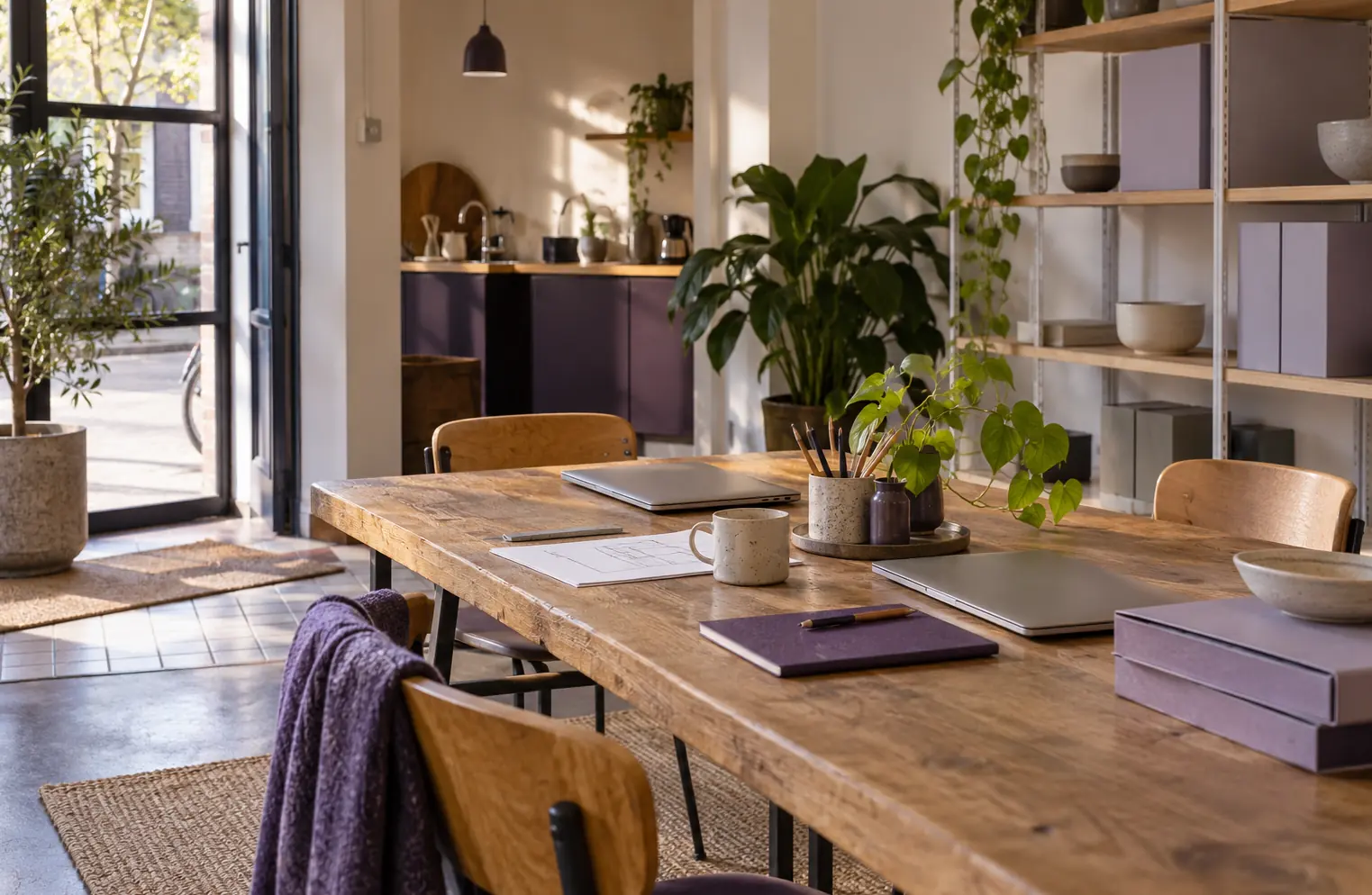 Illustration of workspace businesses and their working space